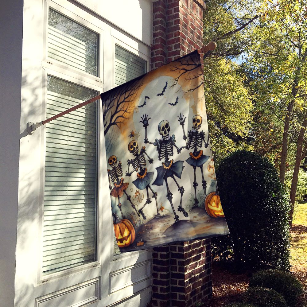 Dancing Skeletons Spooky Halloween House Flag House-Size Decorative Flag